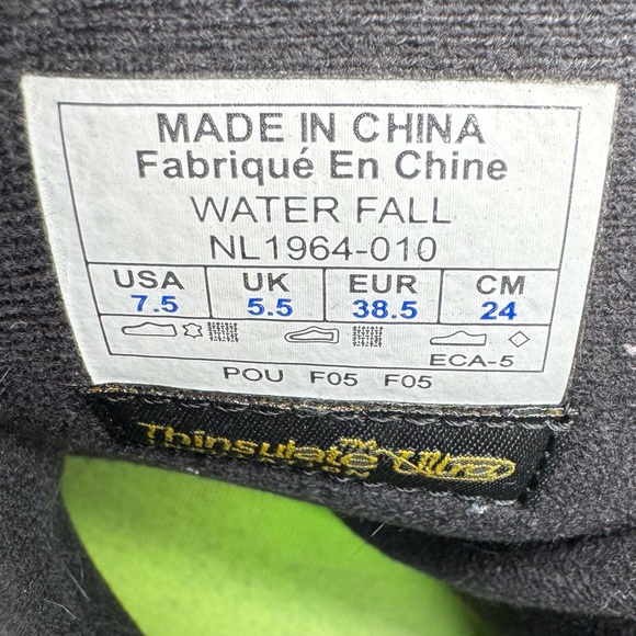 Sorel Water Fall Black Suede Waterproof Leather Winter Boots Size 7.5 - Picture 11 of 12